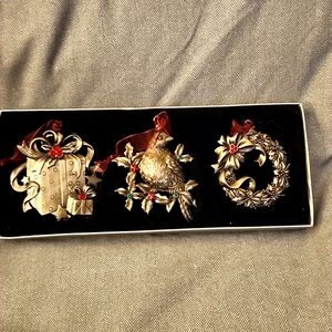 Ornament Set of 3 Pewter